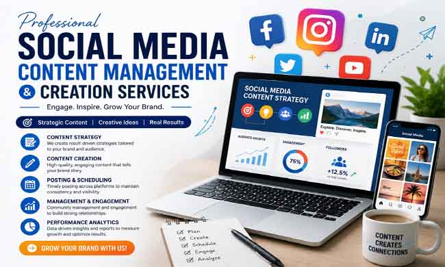 Professional Social Media Content Management and Creation Services for Online Growth