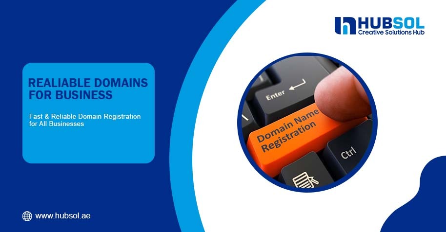 Business professional registering a fast and reliable domain online