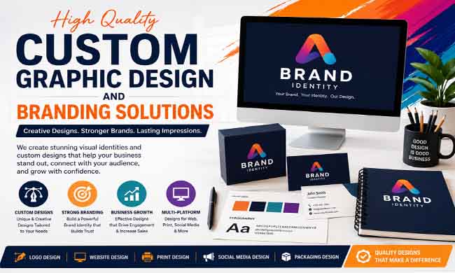 High Quality Custom Graphic Design and Branding Solutions for Business Success
