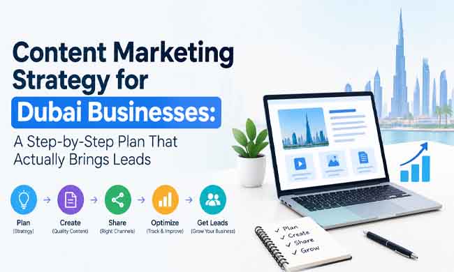 Content marketing strategy for Dubai businesses step by step by HubSol