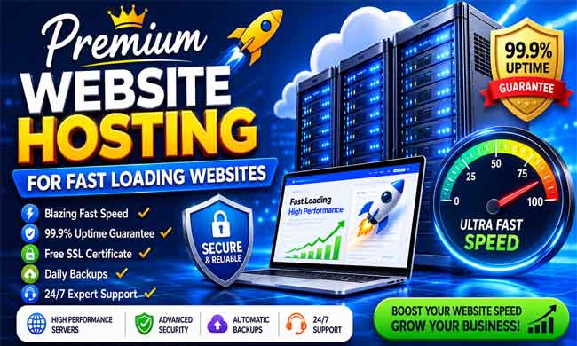 Premium Website Hosting for Fast Loading Websites