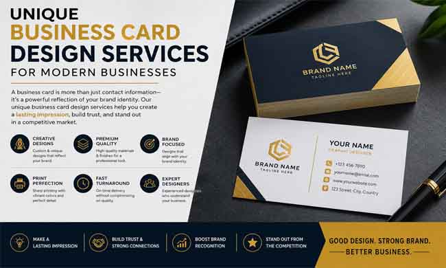 Unique Business Card Design Services for Modern Businesses with Professional Branding